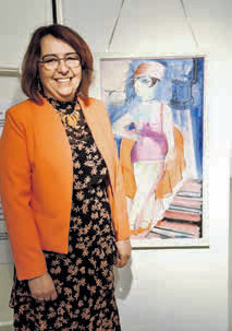 Isabelle Hadorn mit einem ihrer Lieblingsbilder, der «Artistin».